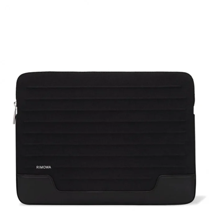 Bolso tipo bucket para portátil Flache Pouch en cuero y lona Bolso tipo bucket para portátil Flache Pouch en cuero y lona