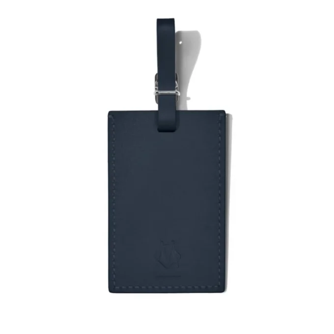 Etiquetas de equipaje personalizadas de cuero azul denim Etiquetas de equipaje personalizadas de cuero azul denim