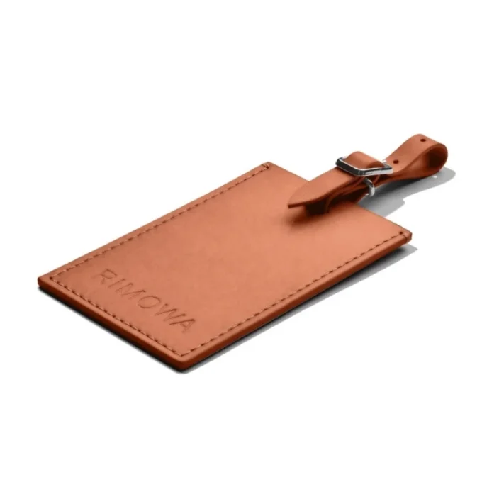Etiquetas de equipaje personalizadas de cuero marrón coñac Marrón Etiquetas de equipaje personalizadas de cuero marrón coñac Marrón
