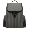 Flap grande en nailon y cuero Mochila