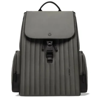 Flap grande en nailon y cuero Mochila