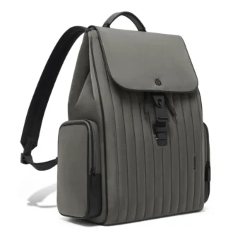Flap grande en nailon y cuero Mochila