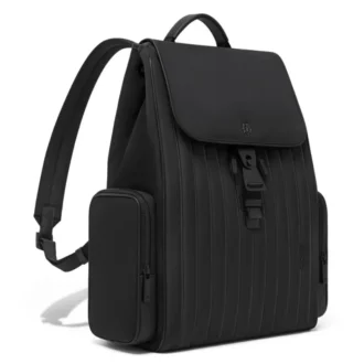 Flap grande en nailon y cuero Mochila