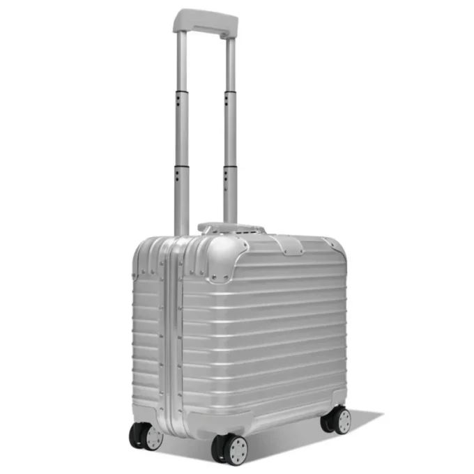 Maletín compacto convertible con ruedas original en maleta de aluminio Maletín compacto convertible con ruedas original en maleta de aluminio