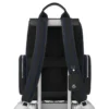 Mochila grande con solapa en cuero y lona